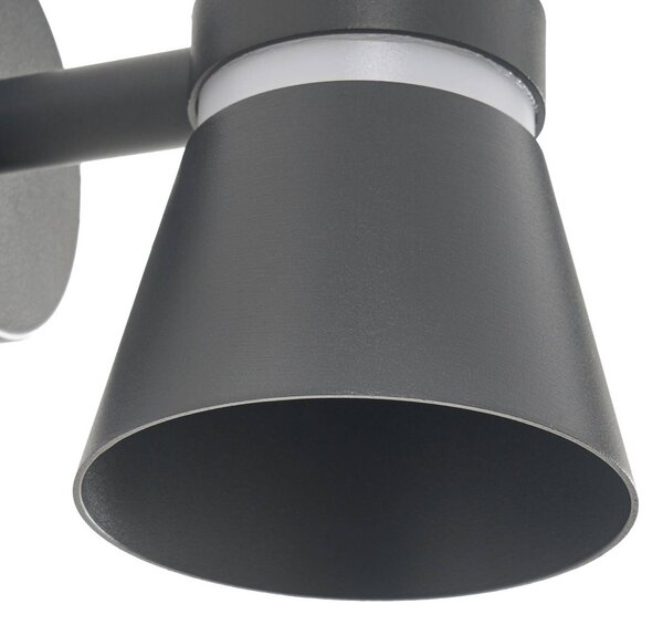Kinkiet zewnętrzny Meravi Lucande, czarny, aluminium, nowoczesny