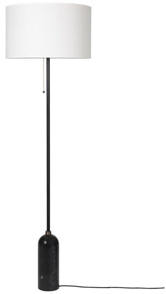Lampa Podłogowa GUBI, ściemnialny, biały, salon, marmur