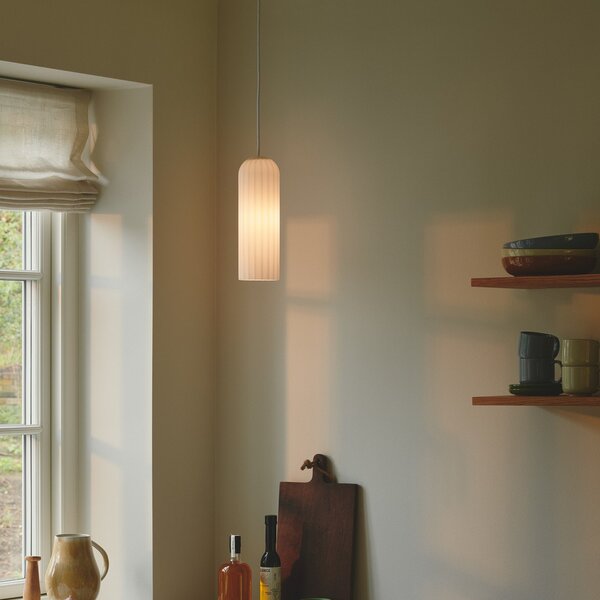 Lampa Wisząca Nordlux, Miella, ściemnialny, biały, jadalnia, szkło