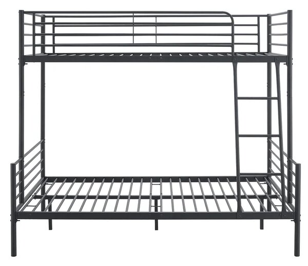 Łóżko Piętrowe Młodzieżowe 90x200 cm/ 120x200 cm TRES Metalowe Czarne
