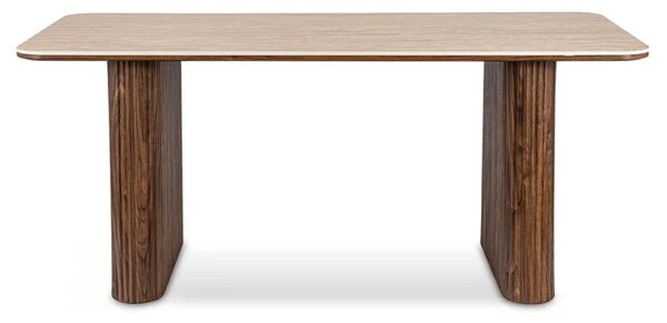 Stół Prostokątny ARAMIS 180 cm Trawertyn/Orzech Japandi