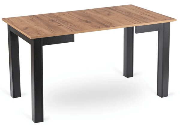 Stół Kwadratowy Rozkładany BEN 80-200 cm Dąb Craft/Czarny Loft