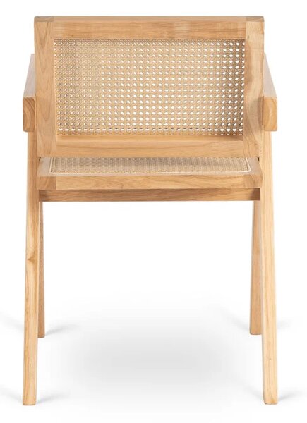Krzesło Drewniane MADERA Dąb/Beż Ażurowe Retro