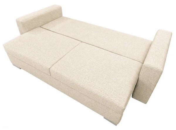 Sofa z Funkcją Spania DRAVOS Kremowa Boucle Nowoczesna