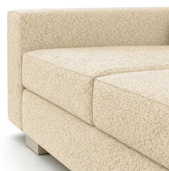 Sofa z Funkcją Spania DRAVOS Kremowa Boucle Nowoczesna