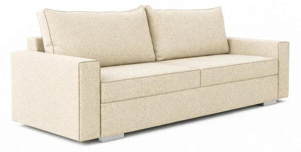 Sofa z Funkcją Spania DRAVOS Kremowa Boucle Nowoczesna