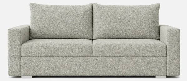 Sofa z Funkcją Spania DRAVOS Szara Boucle Nowoczesna