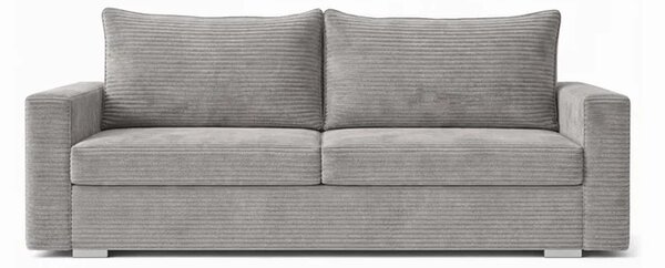 Sofa z Funkcją Spania DRAVOS Szara Sztruksowa Nowoczesna