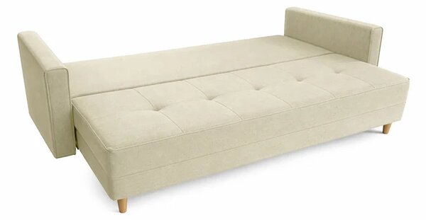 Sofa z Funkcją Spania LONAR Kremowa Nowoczesna