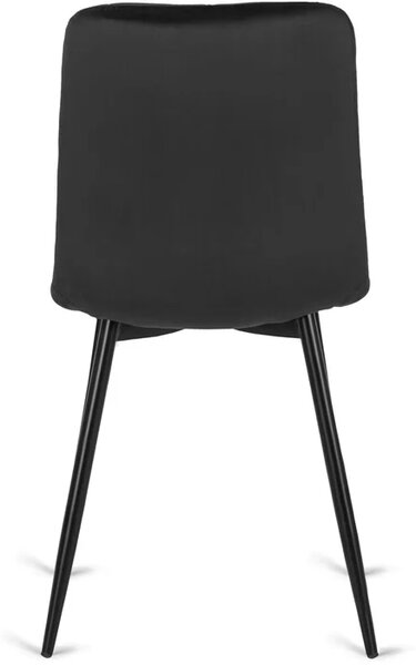 Zestaw Stół Okrągły LAUREN 90 cm Dąb Rustykalny/Czarny i 4 Krzesła ROBIN Czarne