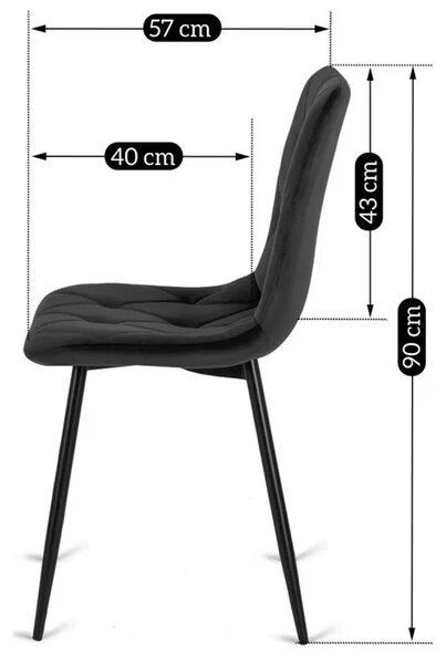 Zestaw Stół Okrągły LAUREN 90 cm Dąb Rustykalny/Czarny i 4 Krzesła ROBIN Czarne
