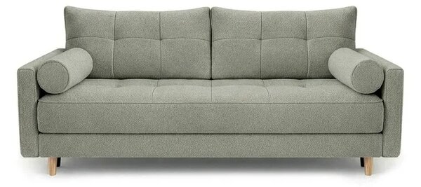Sofa z Funkcją Spania LONAR Szara Boucle Nowoczesna