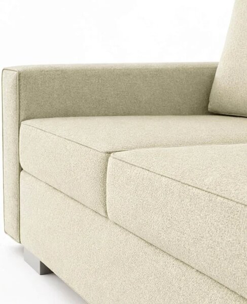 Sofa z Funkcją Spania DRAVOS Kremowa Nowoczesna