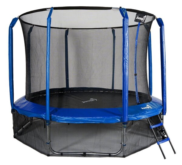 Trampolina Ogrodowa Jumpi 312cm/10FT Maxy Comfort Niebieska Z Wewnętrzną Siatką