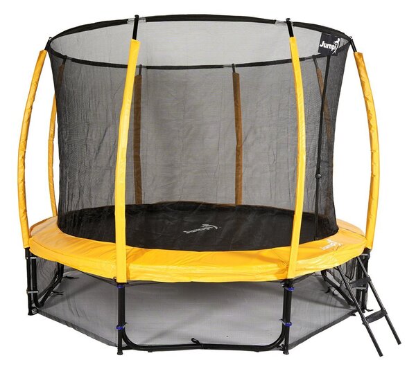 Trampolina Ogrodowa Jumpi 312cm/10FT Maxy Comfort Plus Żółta Z Wewnętrzną Siatką