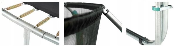 Trampolina Ogrodowa Jumpi 487cm/16FT Maxy Comfort Niebieska Z Wewnętrzną Siatką