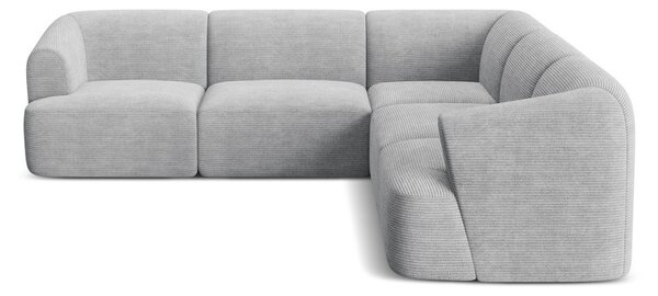 Jasnoszary sztruksowy narożnik Campi – Cosmopolitan Design