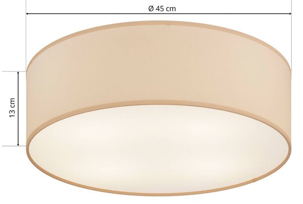 Lampa sufitowa Rondo TK Lighting, możliwość ściemniania, kremowy / amber, sypialnia, tkanina / materiał / jedwab, nowoczesny