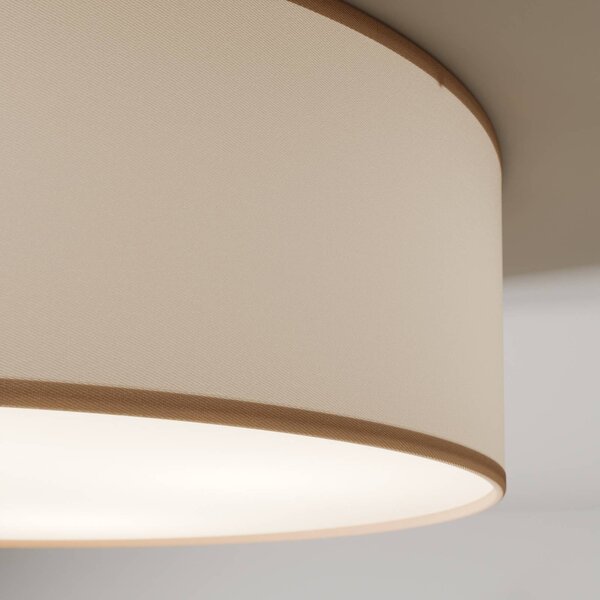 Lampa sufitowa Rondo TK Lighting, możliwość ściemniania, kremowy / amber, sypialnia, tkanina / materiał / jedwab, nowoczesny