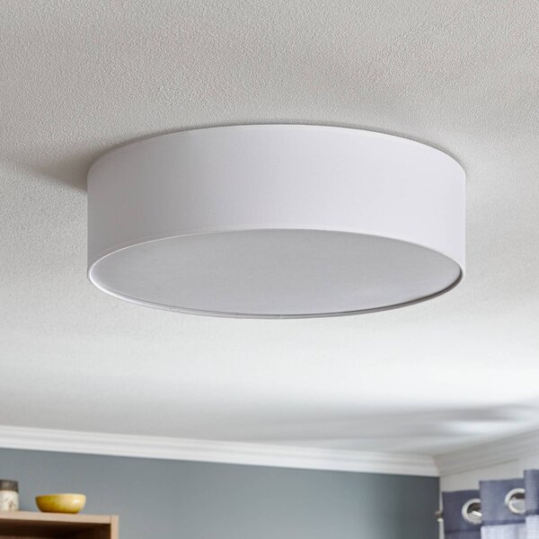 Lampa sufitowa Rondo TK Lighting, możliwość ściemniania, biały / opal, sypialnia, tkanina / materiał / jedwab, nowoczesny