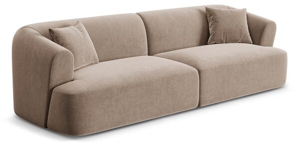 Jasnobrązowa aksamitna sofa 255 cm Campi – Cosmopolitan Design