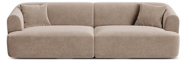 Jasnobrązowa aksamitna sofa 255 cm Campi – Cosmopolitan Design