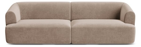 Jasnobrązowa aksamitna sofa 255 cm Campi – Cosmopolitan Design