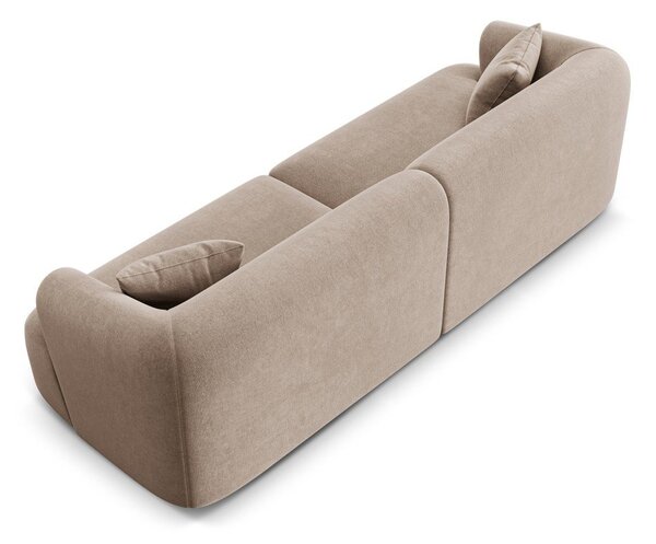 Jasnobrązowa aksamitna sofa 255 cm Campi – Cosmopolitan Design