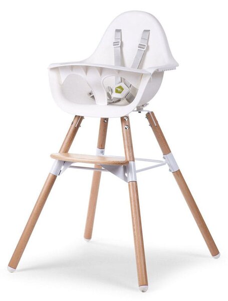 Krzesełko do karmienia Evolu 2 natural-white, Childhome