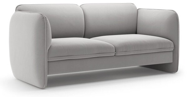 Jasnoszara aksamitna sofa 168 cm Georgia – Micadoni