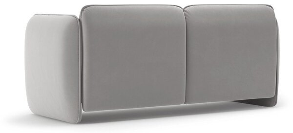 Jasnoszara aksamitna sofa 168 cm Georgia – Micadoni