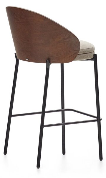 Brązowo-beżowy hoker (wysokość siedziska 65 cm) Eamy – Kave Home