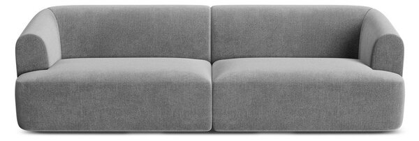 Jasnoszara aksamitna sofa 255 cm Campi – Cosmopolitan Design