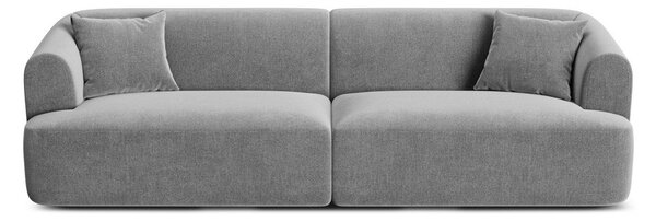Jasnoszara aksamitna sofa 255 cm Campi – Cosmopolitan Design