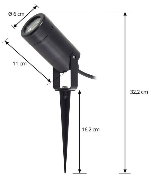 Lindby - Thorgal Lampa Ogrodowa w/Włócznia Ø6 3pcs Czarny