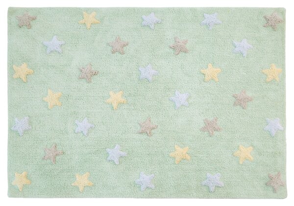 Dywan bawełniany do prania w pralce Tricolor Star Soft/Mint
