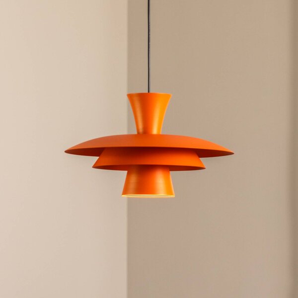 Lampa wisząca Plato Luminex, możliwość ściemniania, żółty / pomarańczowy, salon / jadalnia, metal, nowoczesny