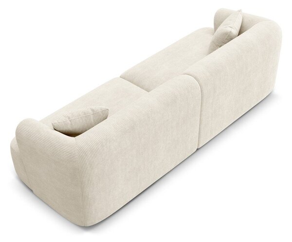 Beżowa sztruksowa sofa 255 cm Campi – Cosmopolitan Design