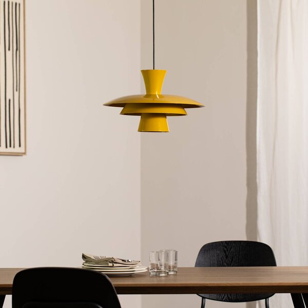 Lampa wisząca Plato Luminex, możliwość ściemniania, żółty / pomarańczowy, salon / jadalnia, metal, nowoczesny