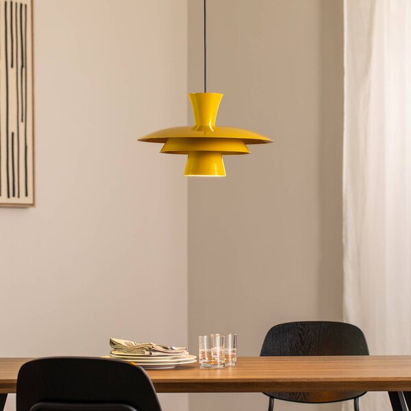 Lampa wisząca Plato Luminex, możliwość ściemniania, żółty / pomarańczowy, salon / jadalnia, metal, nowoczesny