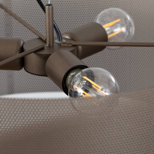 Lampa wisząca Zofia Domiluce, możliwość ściemniania, brązowy / rdzawy, salon / jadalnia, metal, nowoczesny