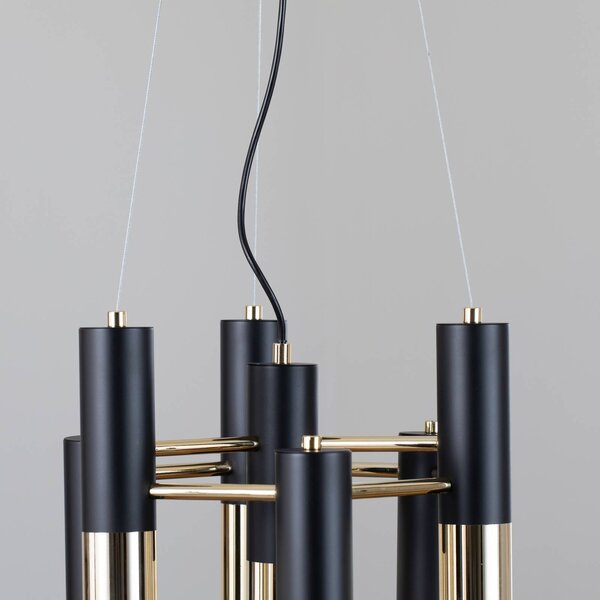 Lampa wisząca Orino Domiluce, możliwość ściemniania, mosiężny / złoty, salon / jadalnia, metal, nowoczesny