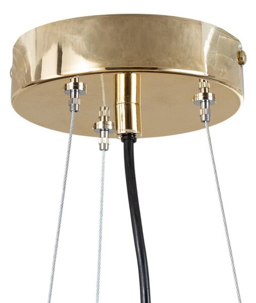 Lampa wisząca Orino Domiluce, możliwość ściemniania, mosiężny / złoty, salon / jadalnia, metal, nowoczesny