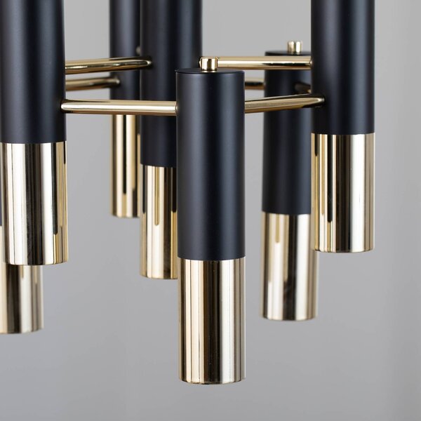 Lampa wisząca Orino Domiluce, możliwość ściemniania, mosiężny / złoty, salon / jadalnia, metal, nowoczesny