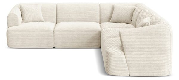 Beżowy sztruksowy narożnik Campi – Cosmopolitan Design