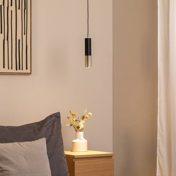 Lampa wisząca Orino Domiluce, możliwość ściemniania, mosiężny / złoty, salon / jadalnia, metal, nowoczesny