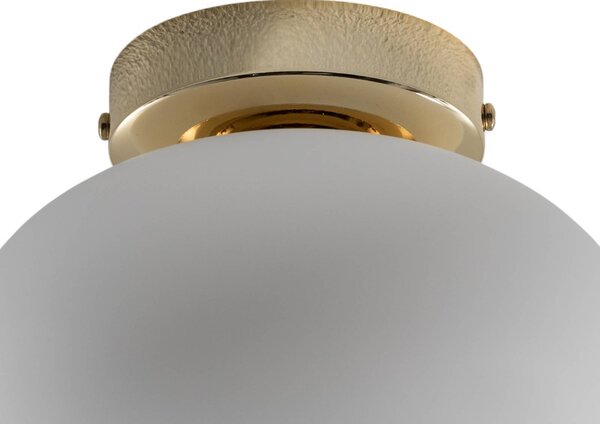 Lampa sufitowa Ufo Domiluce, możliwość ściemniania, biały / opal, salon / jadalnia, szkło, nowoczesny