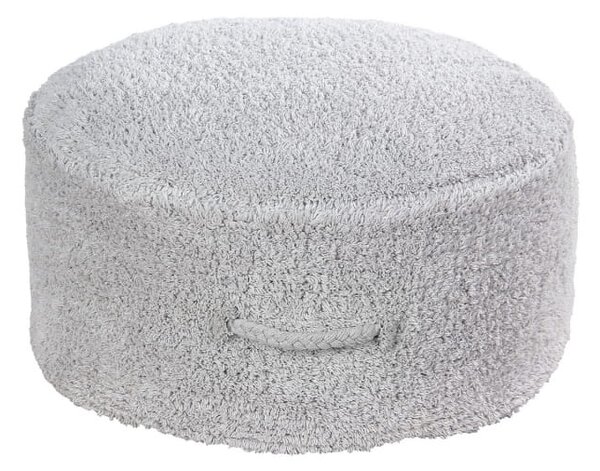 Dziecięca pufa okrągła Chill Pearl Grey