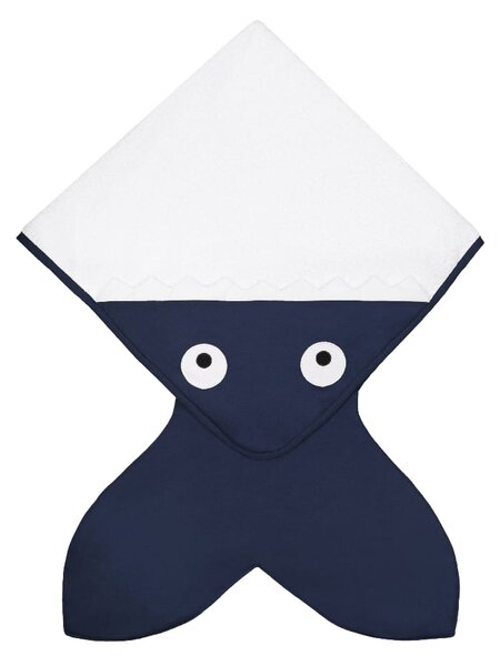 Baby Bites Ręcznik z kapturkiem Shark 75 x 75 cm Navy Blue