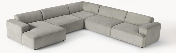 Sofa narożna XL ze sztruksu Melva